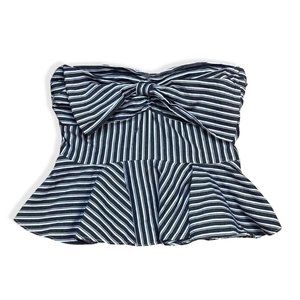 Bow Tie Striped Tube Top
